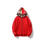 Hoodie BAPE Shark Camo OVO Red BP043 - Image 4
