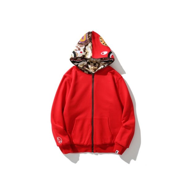 Hoodie BAPE Shark Camo OVO Red BP043 - Image 4