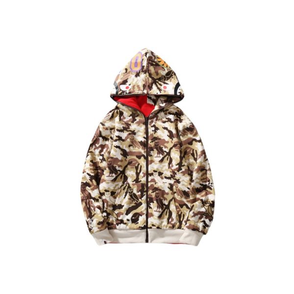 Hoodie BAPE Shark Camo OVO Red BP043 - Image 5