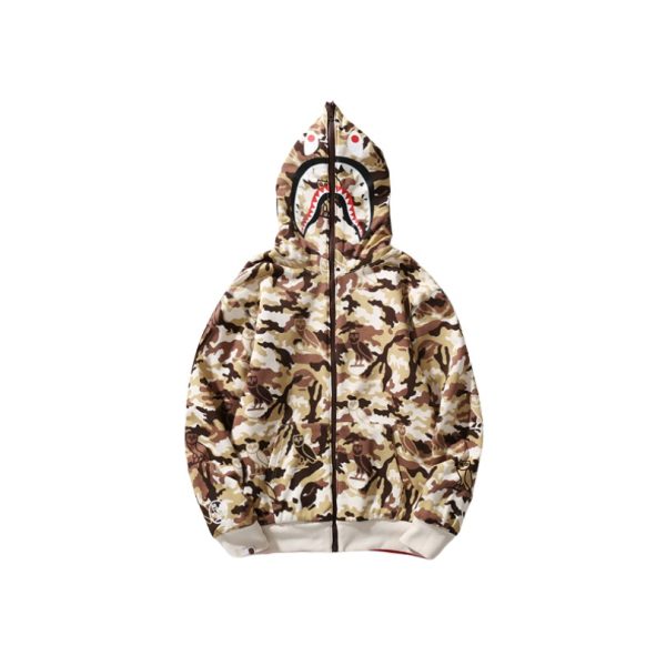 Hoodie BAPE Shark Camo OVO Red BP043 - Image 6