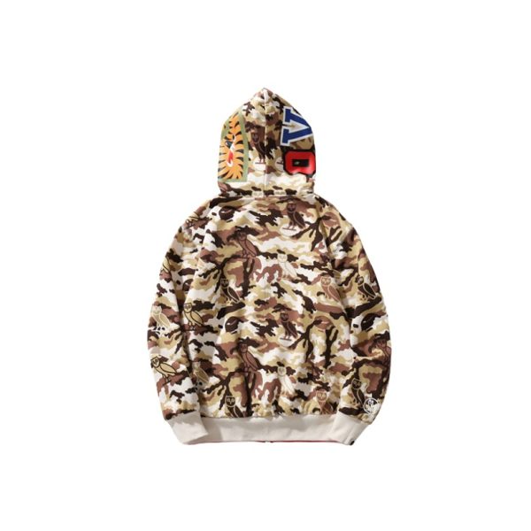 Hoodie BAPE Shark Camo OVO Red BP043 - Image 7