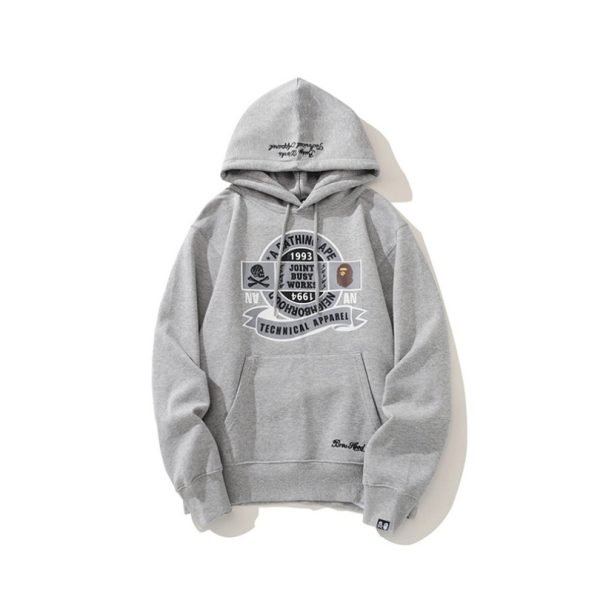 d108128_5654-1.jpg Hoodie BAPE Busy Works Logo Grey BP044 - Image 1