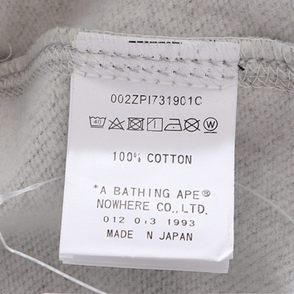 Hoodie BAPE Busy Works Logo Grey BP044 - Image 12