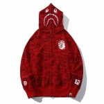 Hoodie BAPE Shark Camo Red BP048