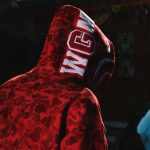 Hoodie BAPE Shark Camo Red BP048 - Image 8