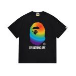 T-shirt BAPE Rainbow Ape Head Black BP049