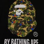 T-shirt BAPE Camo Flower Ape Head Black BP050 - Image 2
