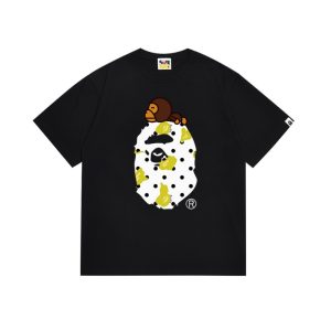 T-shirt BAPE Baby Milo Banana Ape Head Black BP051