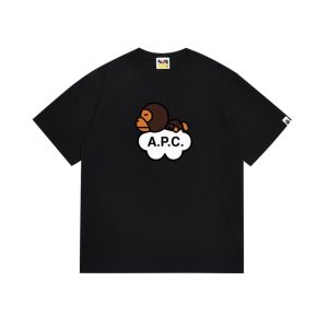 T-shirt BAPE Baby Milo Banana Ape Head Black BP052