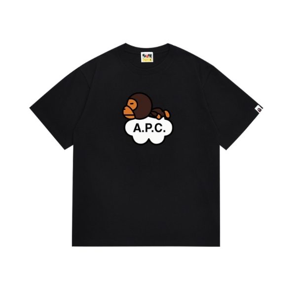 d108251_20021-1.jpg T-shirt BAPE Baby Milo Banana Ape Head Black BP052 - Image 1