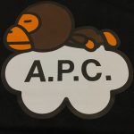 T-shirt BAPE Baby Milo Banana Ape Head Black BP052 - Image 3