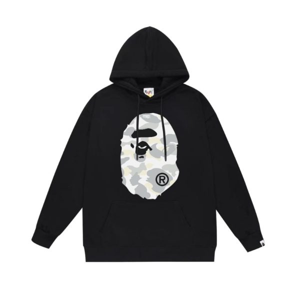 d108354_5666-1.jpg Hoodie Bape Camo Ape Head Black BP059 - Image 1