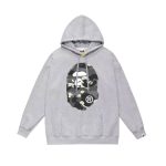 Hoodie Bape Camo Ape Head Grey BP060