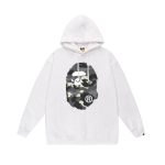 Hoodie Bape Camo Ape Head White BP061