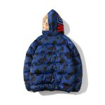 Jacket Puffer BAPE Shark Camo Full-Zip Blue BP080 - Image 2