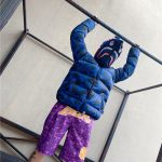 Jacket Puffer BAPE Shark Camo Full-Zip Blue BP080 - Image 4