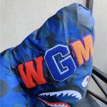 Jacket Puffer BAPE Shark Camo Full-Zip Blue BP080 - Image 5