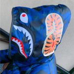 Jacket Puffer BAPE Shark Camo Full-Zip Blue BP080 - Image 6