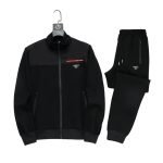 Tracksuit Prada Black Full-Zip Casual Set PD001