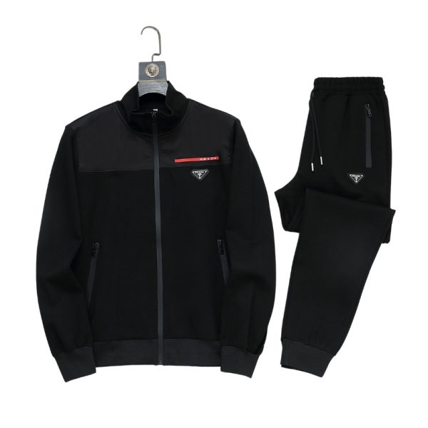 d108622_25137-1.jpg Tracksuit Prada Black Full-Zip Casual Set PD001 - Image 1