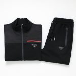 Tracksuit Prada Black Full-Zip Casual Set PD001 - Image 3