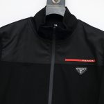 Tracksuit Prada Black Full-Zip Casual Set PD001 - Image 4