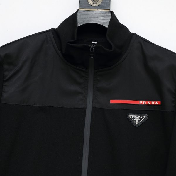 Tracksuit Prada Black Full-Zip Casual Set PD001 - Image 4