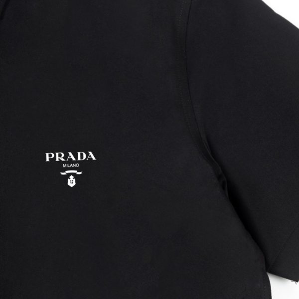 Shirt Prada Logo Short Sleeve Black PD002 - Image 3