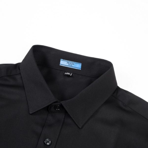 Shirt Prada Logo Short Sleeve Black PD002 - Image 7
