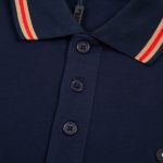 Polo Shirt Prada Logo Stripe Navy PD004 - Image 5