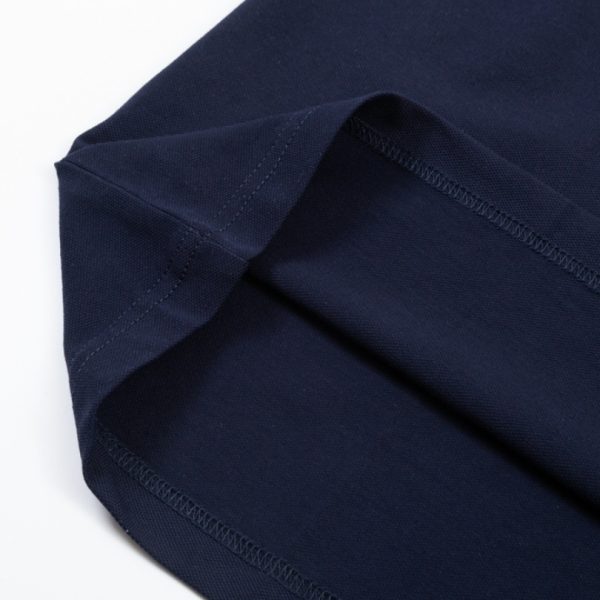 Polo Shirt Prada Logo Stripe Navy PD004 - Image 7