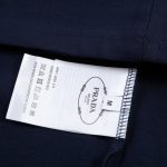 Polo Shirt Prada Logo Stripe Navy PD004 - Image 9