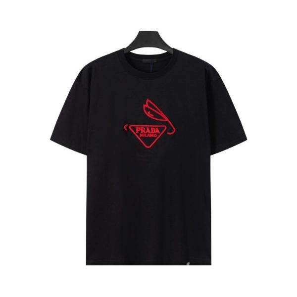 d108688_24010-1.jpg T-shirt Prada Milano Logo Black PD005 - Image 1
