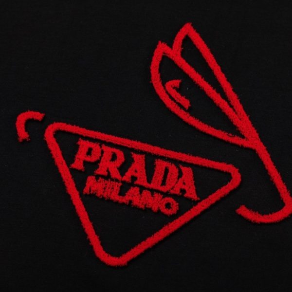 T-shirt Prada Milano Logo Black PD005 - Image 3
