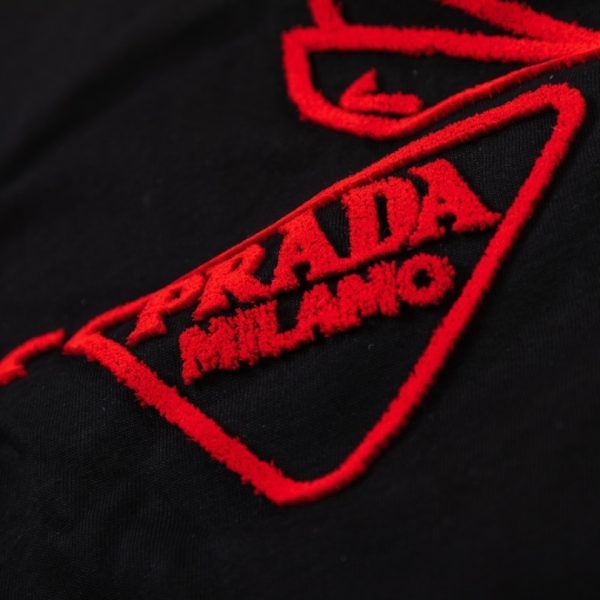 T-shirt Prada Milano Logo Black PD005 - Image 4