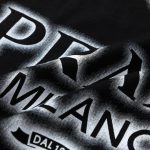T-shirt Prada Milano Rope Logo Black PD007 - Image 4
