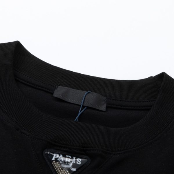 T-shirt Prada Milano Rope Logo Black PD007 - Image 6