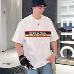 T-shirt Prada Stripe Logo White PD008 - Image 5