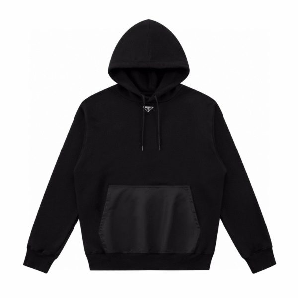 d108741_6851-1.jpg Hoodie Prada Milano Logo Black PD009 - Image 1