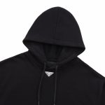 Hoodie Prada Milano Logo Black PD009 - Image 4