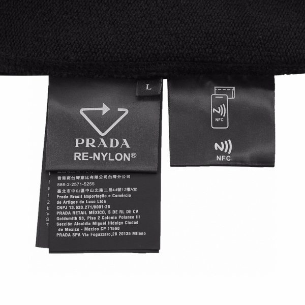 Hoodie Prada Milano Logo Black PD009 - Image 9