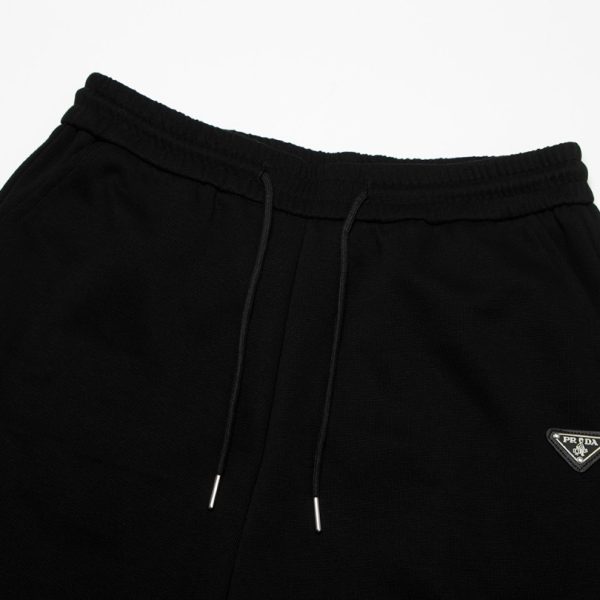 Shorts Prada Logo Patch Black PD012 - Image 4