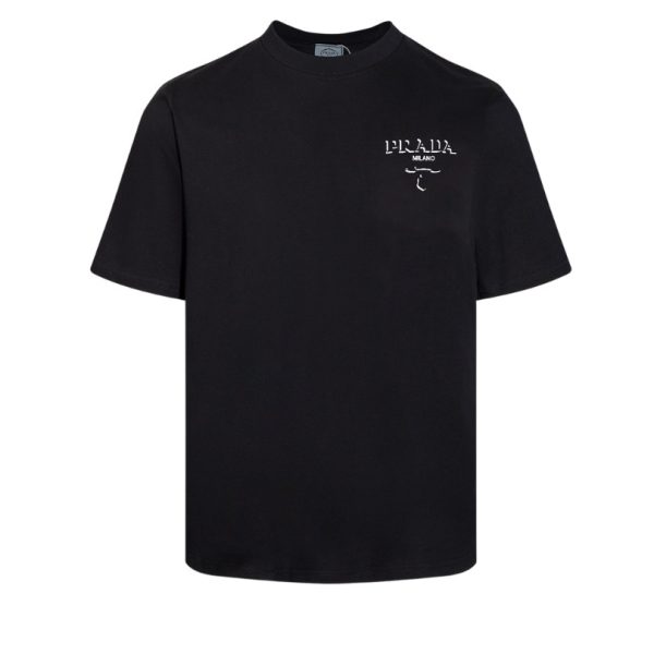d108810_23990-1.jpg T-shirt Prada Milano Crest Logo Black PD013 - Image 1