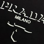 T-shirt Prada Milano Crest Logo Black PD013 - Image 3
