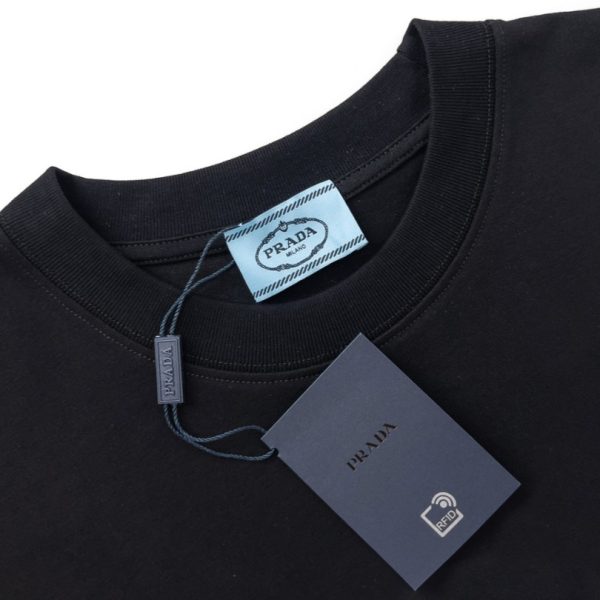 T-shirt Prada Milano Crest Logo Black PD013 - Image 8