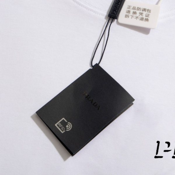 T-shirt Prada Milano Crest Logo White PD014 - Image 7