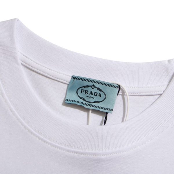 T-shirt Prada Milano Crest Logo White PD014 - Image 8
