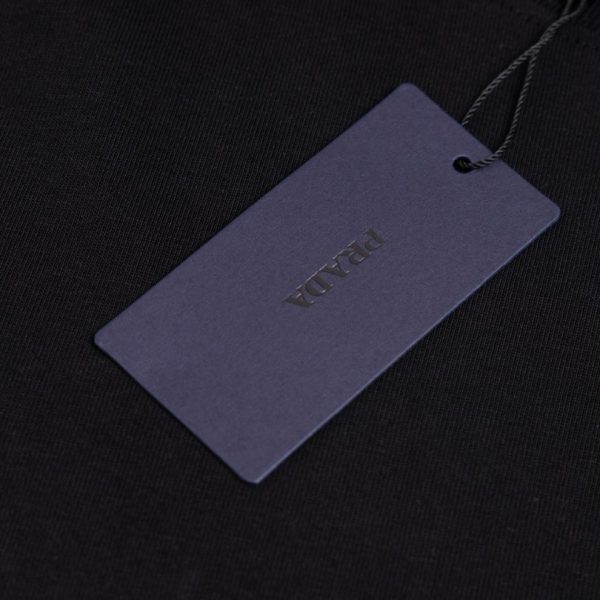 T-shirt Prada Logo Patch Black PD015 - Image 7