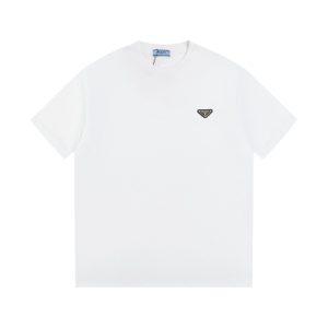 T-shirt Prada Logo Patch White PD016