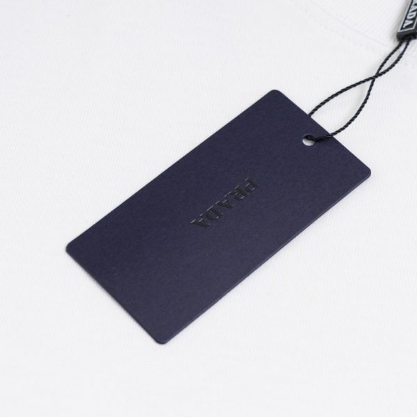 T-shirt Prada Logo Patch White PD016 - Image 7